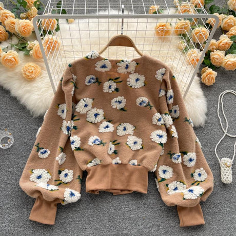 Best Online Shop in Australia - French Retro 3D Flower Cardigan - Emete store