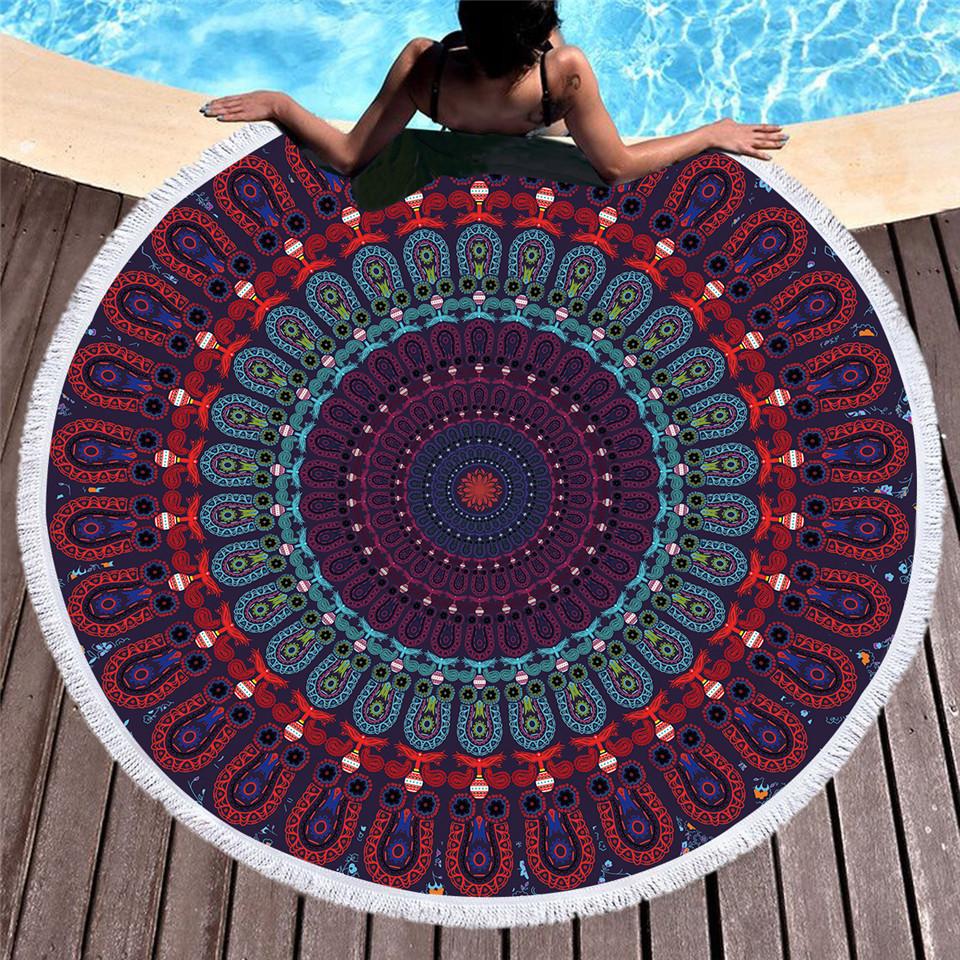 Best Online Shop in Australia - Boho Round 3D Print Beach Towel - Emete store