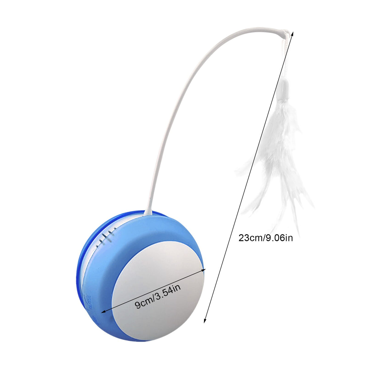 Funny Cat Toy Tumbler Swing Toys For Cats Kitten Interactive Balance Car Cat Chasing Toy Funny Sound And Light Feather Toy - Emete store