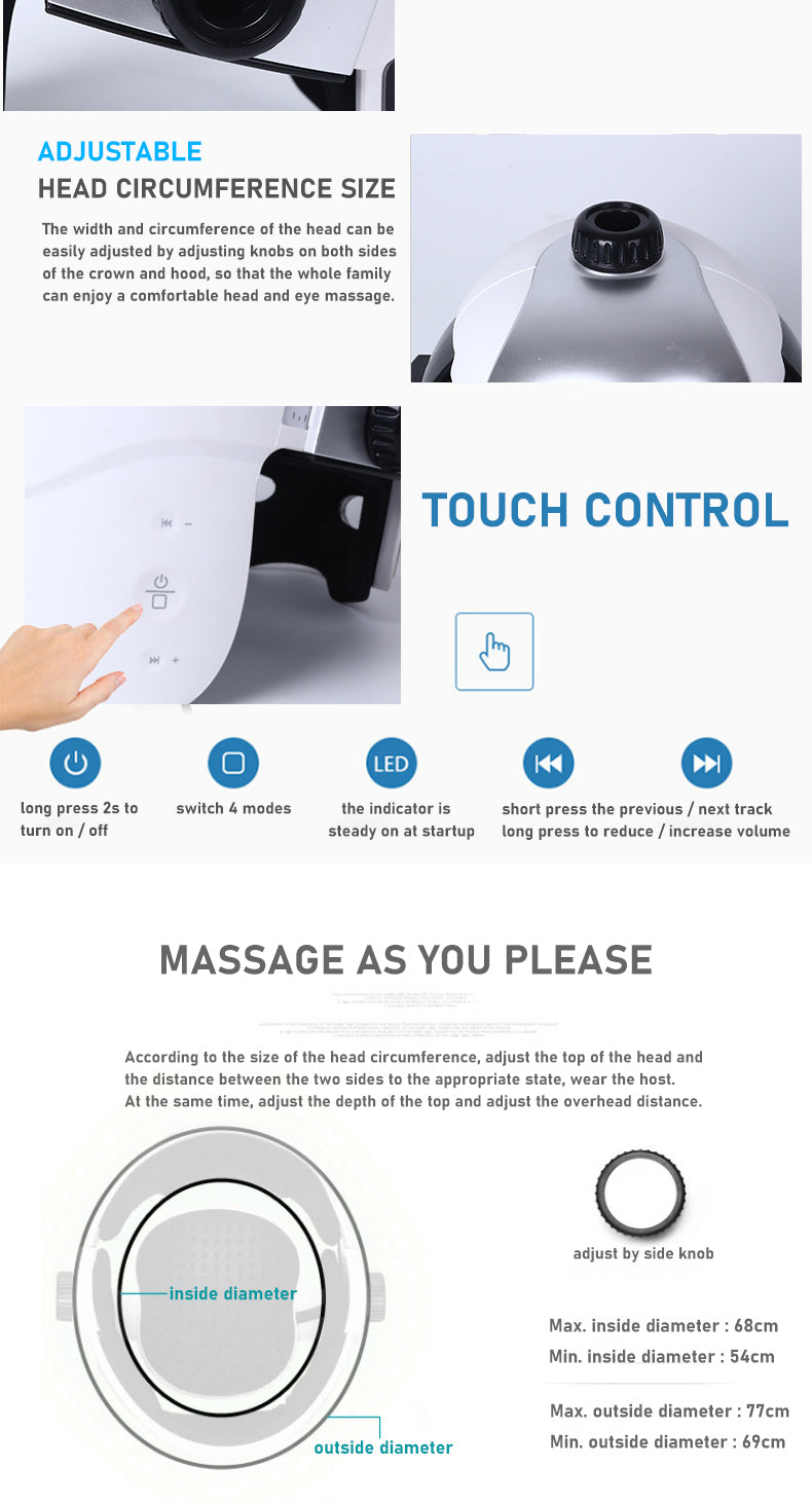 New Electric Head Massager Wireless Scalp Massager Automatic Vibration Heating Scalp Head Massager - Emete store