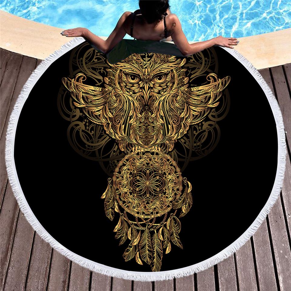 Best Online Shop in Australia - Owl Dreamcatcher Beach Towel - Emete store