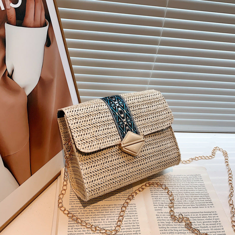 Best Online Shop in Australia - Simple Woven Messenger Hand Bag Small Square Bag - Emete store