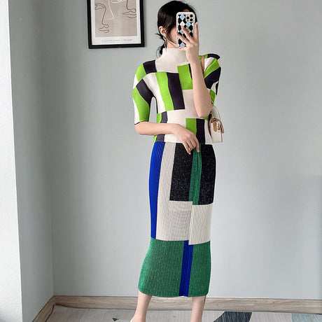 Best Online Shop in Australia - Fluorescent Green Plaid Top - Emete store