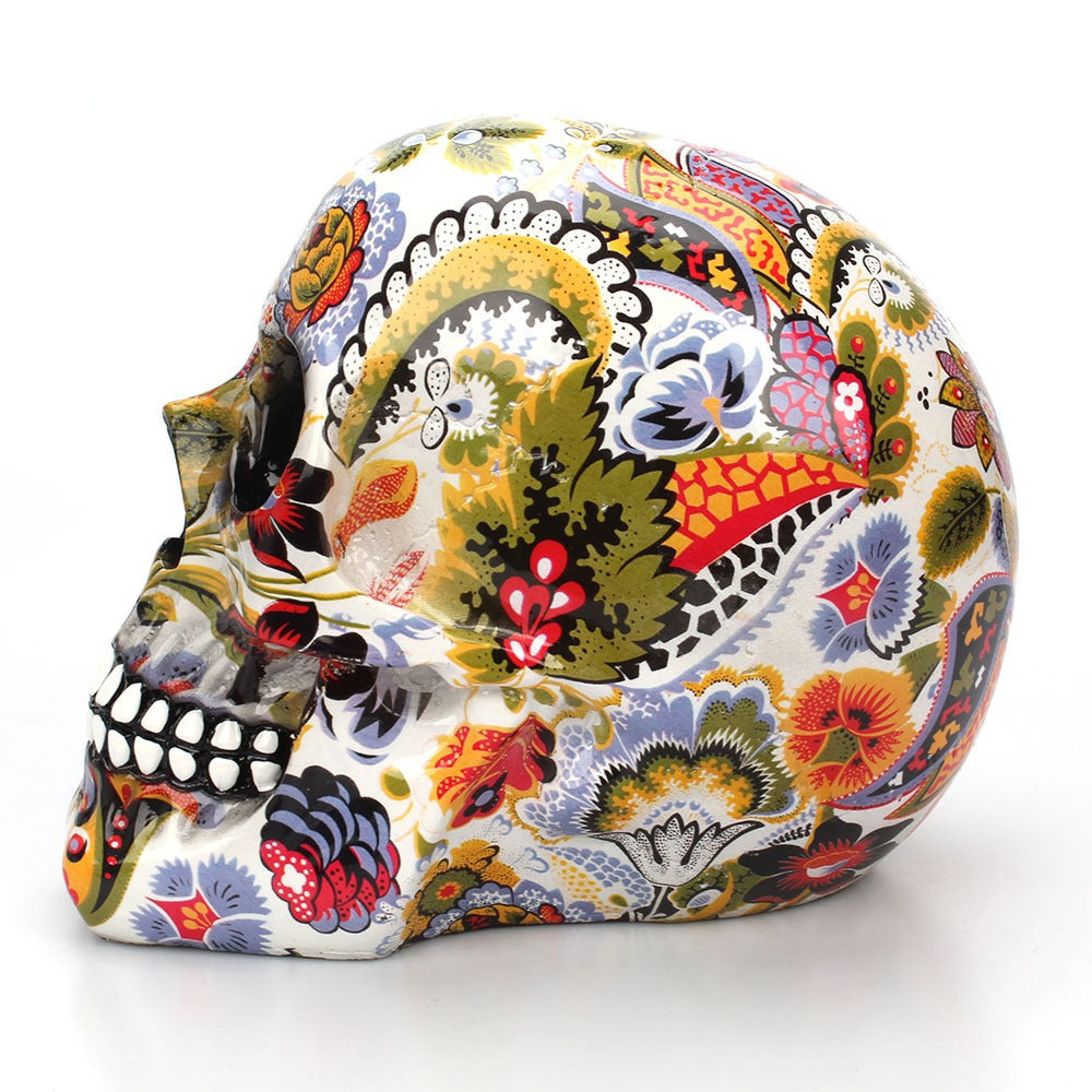 Best Online Shop in Australia - Skull Ornament with Colorful Flowers - Emete store