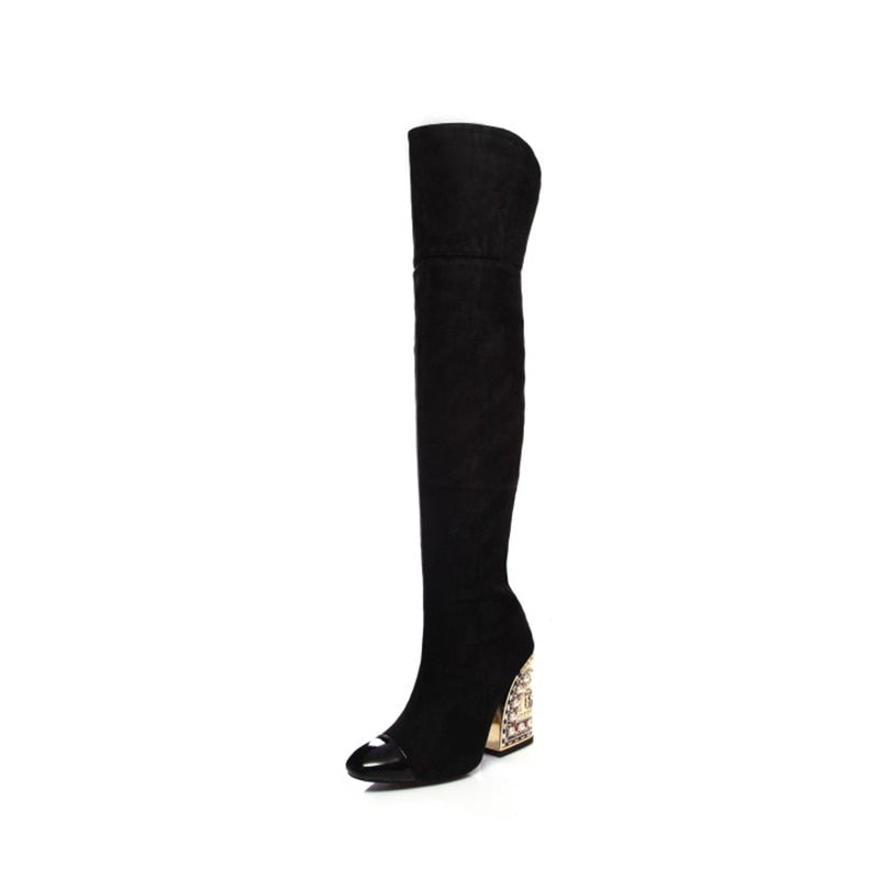 Pearl Heel Over-the-Knee Boots eprolo
