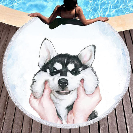Best Online Shop in Australia - Kids Husky Tassel Beach Towel - Emete store