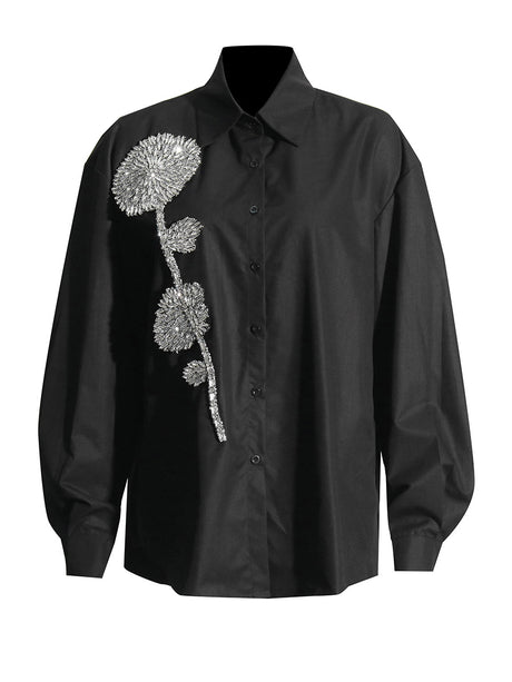 Best Online Shop in Australia - Diamonds Appliques Casual Shirt - Emete store