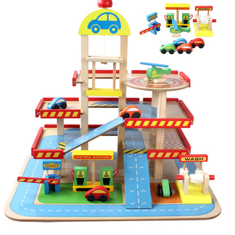 Best Online Shop in Australia - 3-Story Wooden Car Playset - Emete store