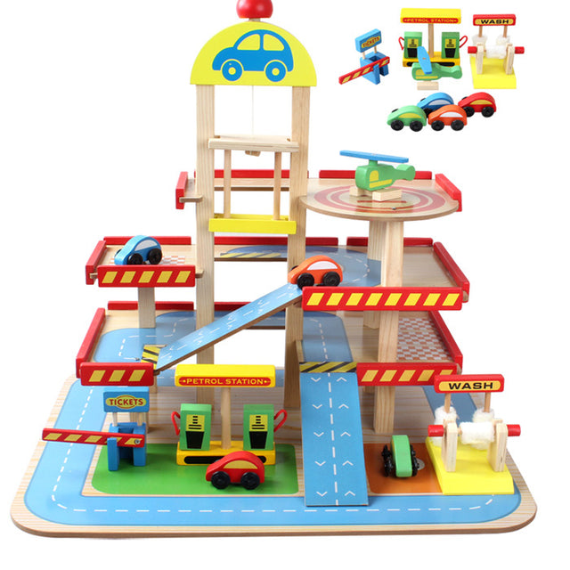Best Online Shop in Australia - 3-Story Wooden Car Playset - Emete store