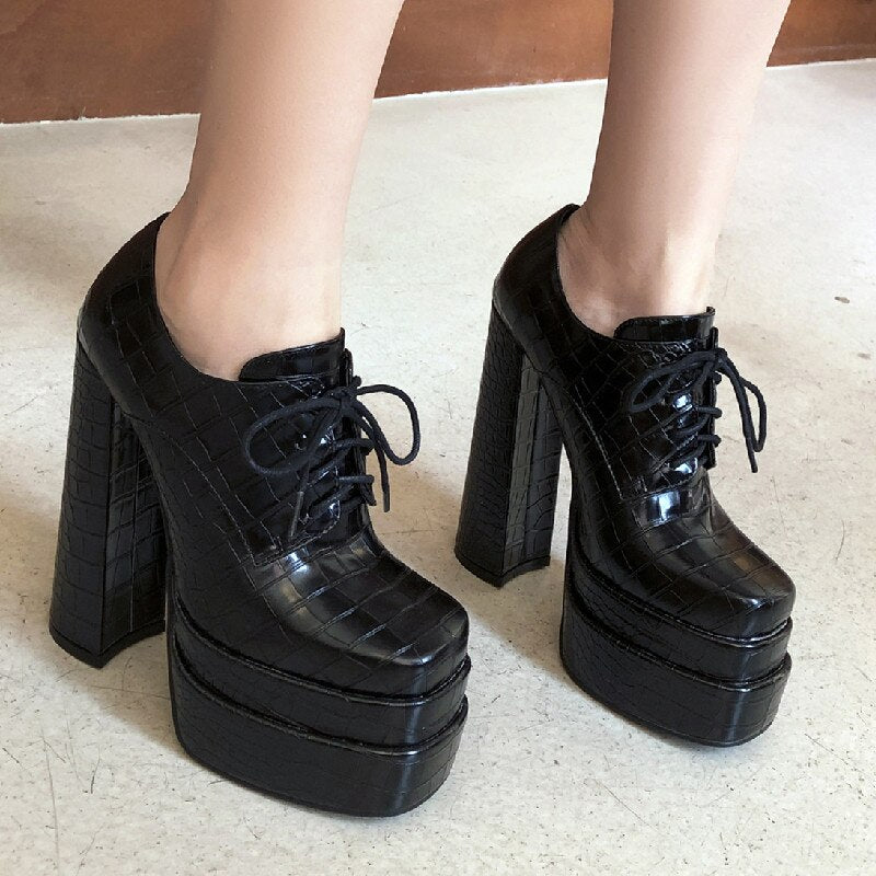 Best Online Shop in Australia - Women Square Toe High Pumps - Emete store