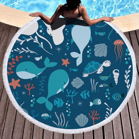 Best Online Shop in Australia - Turtle Boho Tassel Beach Towel - Emete store