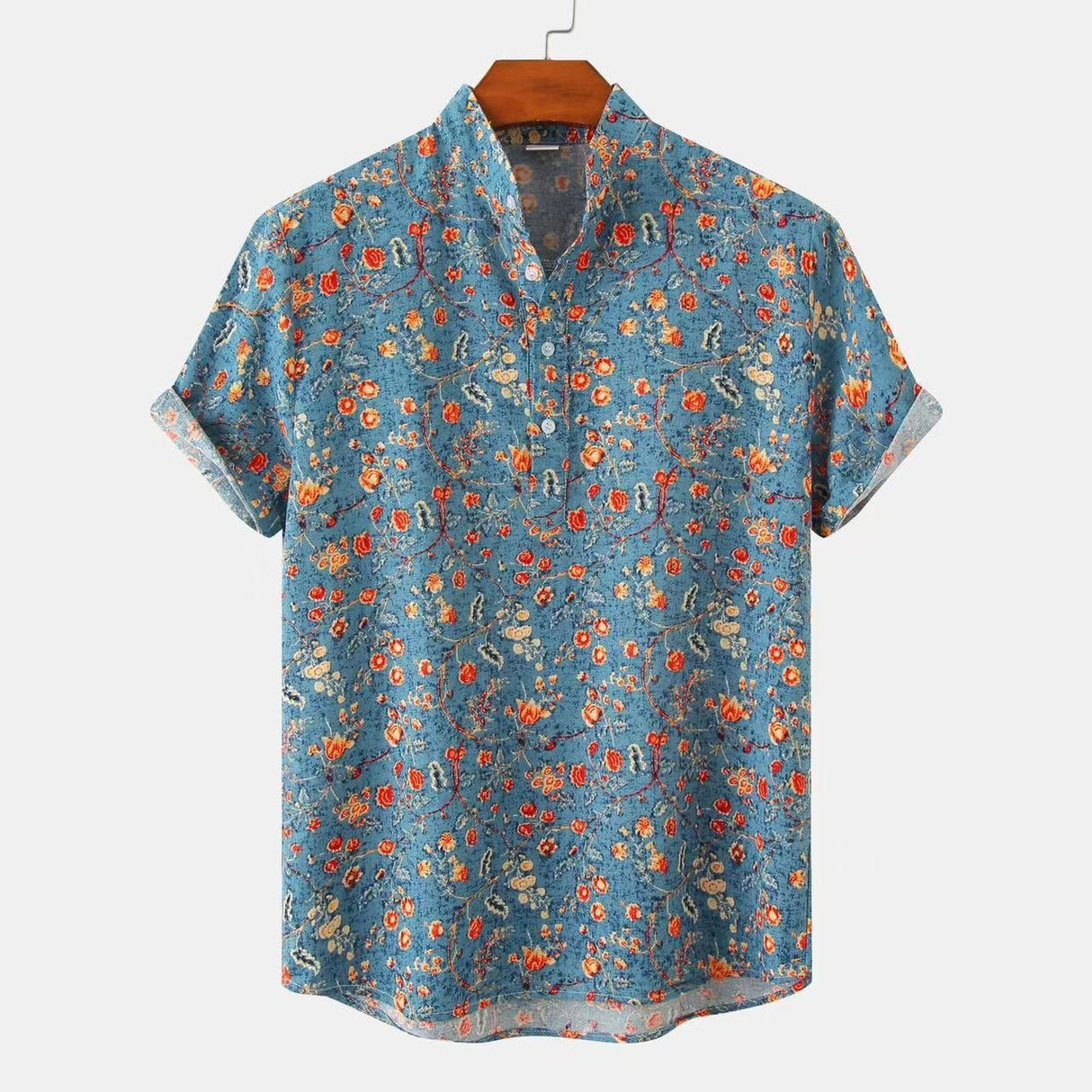 Best Online Shop in Australia - Summer Floral Beach Shirt Men - Emete store