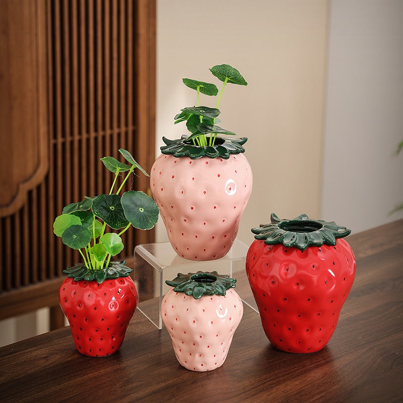Best Online Shop in Australia - Strawberry Ceramic Vase Decor - Emete store