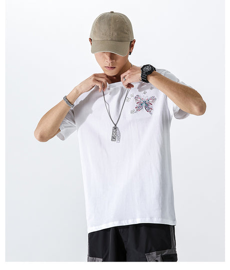 Best Online Shop in Australia - Summer butterfly embroidery T-Shirt - Emete store