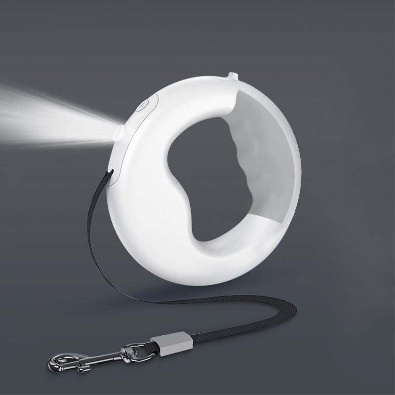 New LED Light Dog Rope Pet Automatic Retractable Leash Ring Luminous Dog Walking Rope Pet Supplies - Emete store