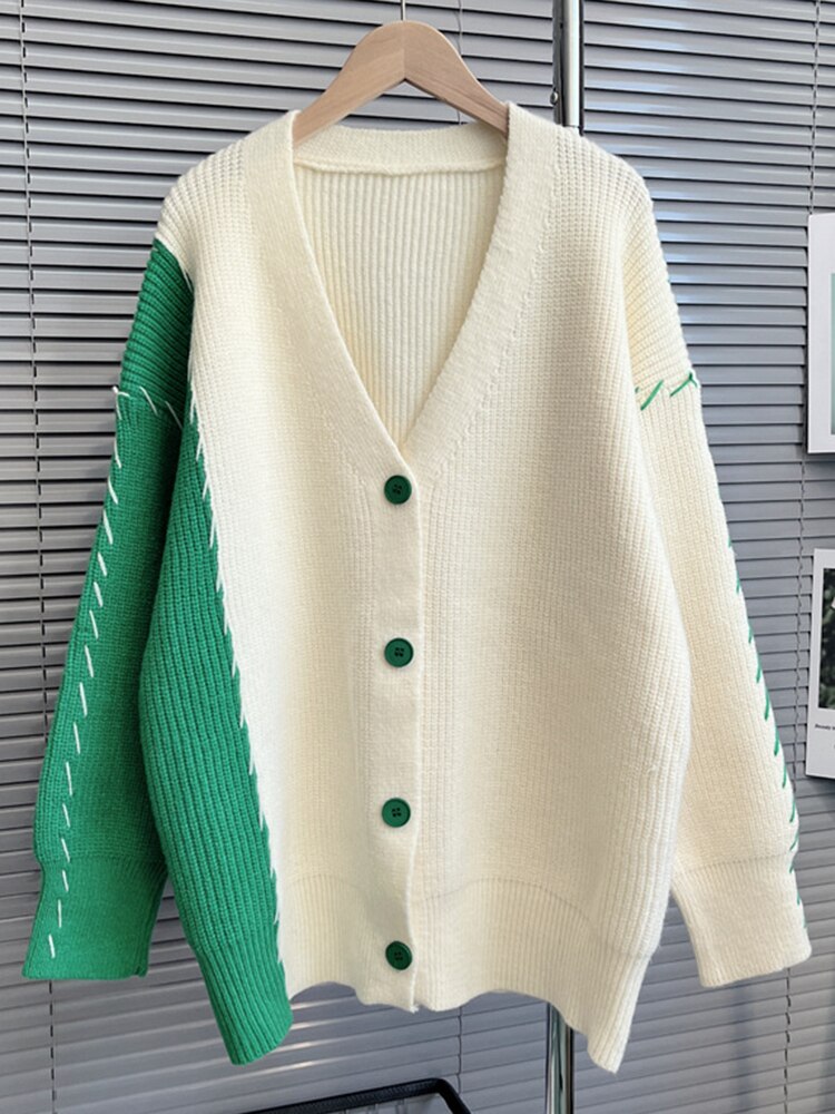 Best Online Shop in Australia - Vintage Colorblock Knit Coat - Emete store
