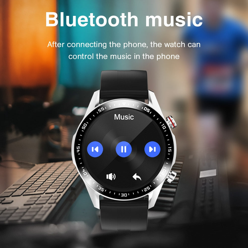 E1-2 Smart Watch Men Bluetooth Call Custom Dial Full Touch Screen Waterproof Smartwatch For Android IOS Sports Fitness Tracker - Emete store