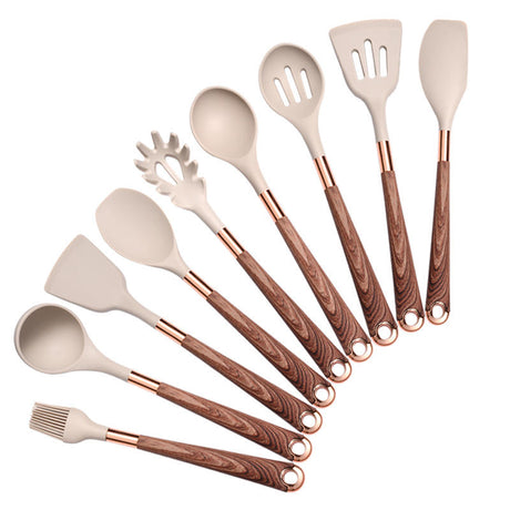 Best Online Shop in Australia - 10-Pc Wooden Handle Silicone Set - Emete store