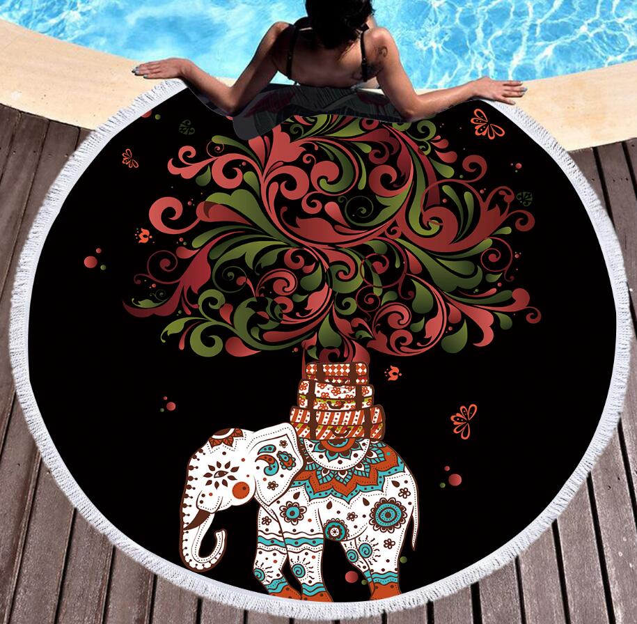 Best Online Shop in Australia - Boho Round 3D Print Beach Towel - Emete store