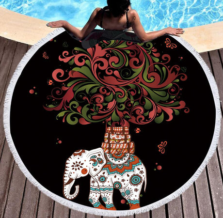 Best Online Shop in Australia - Boho Round 3D Print Beach Towel - Emete store