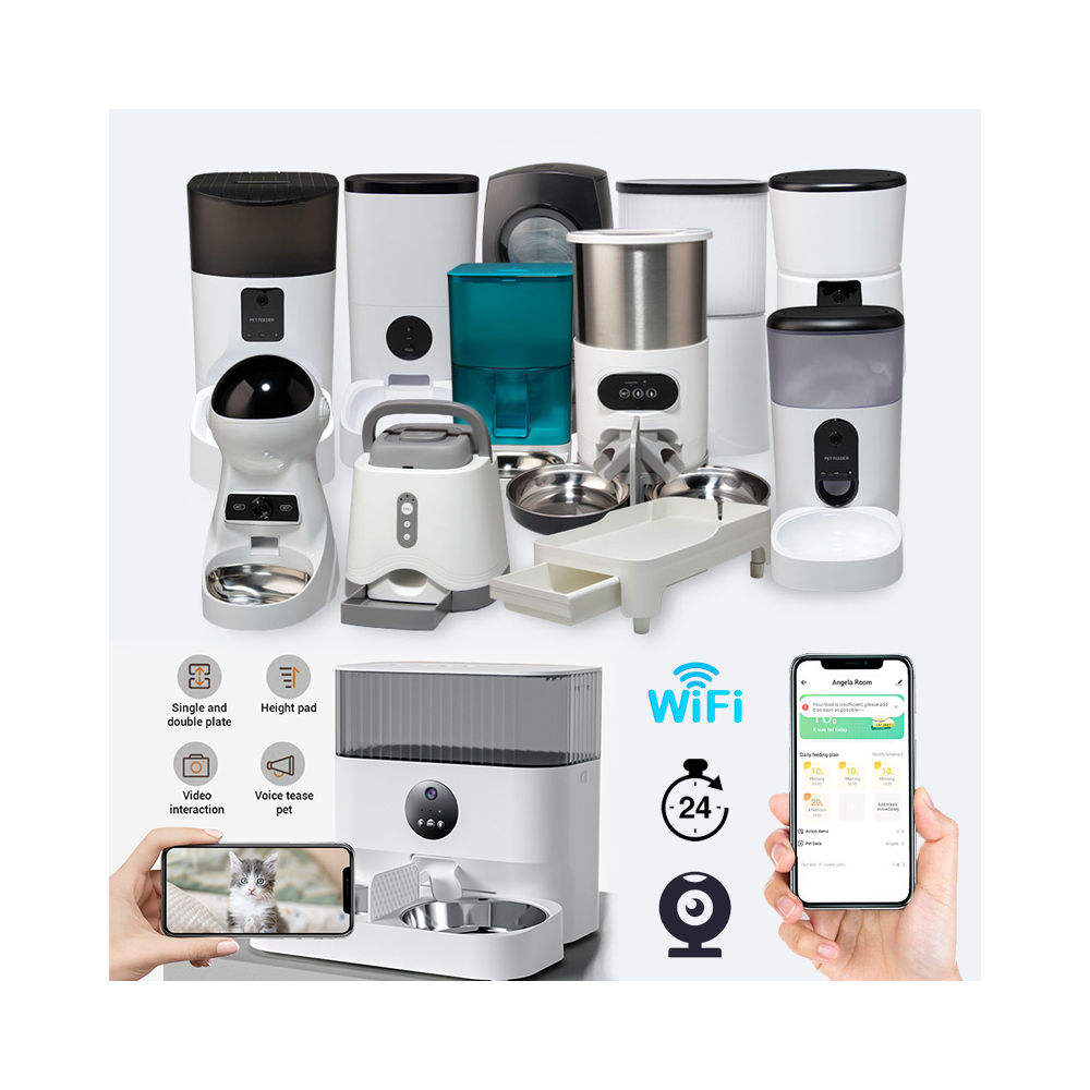 Wifi Smart APP Pet Feeder Household use Microchip Dog Automatic Pet Feeder Automatic Pet Feeder - Emete store