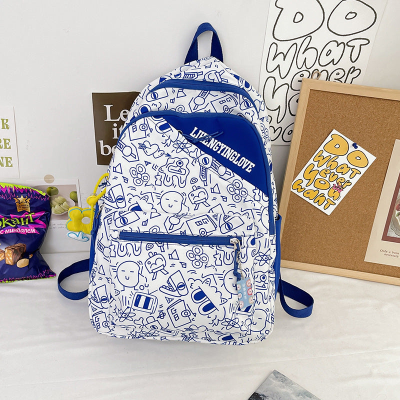 Best Online Shop in Australia - Junior High Girl Graffiti Backpack - Emete store
