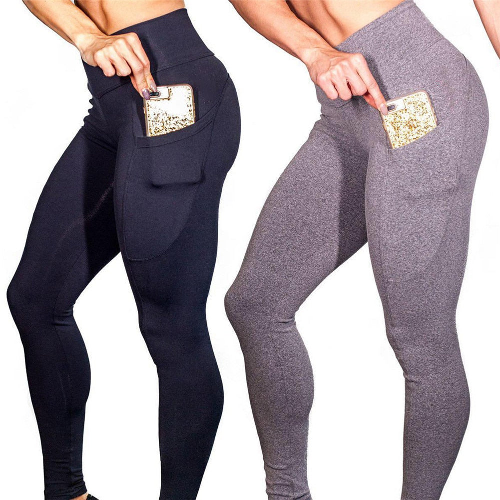 Best Online Shop in Australia - High Waist Black Workout Leggings - Emete store