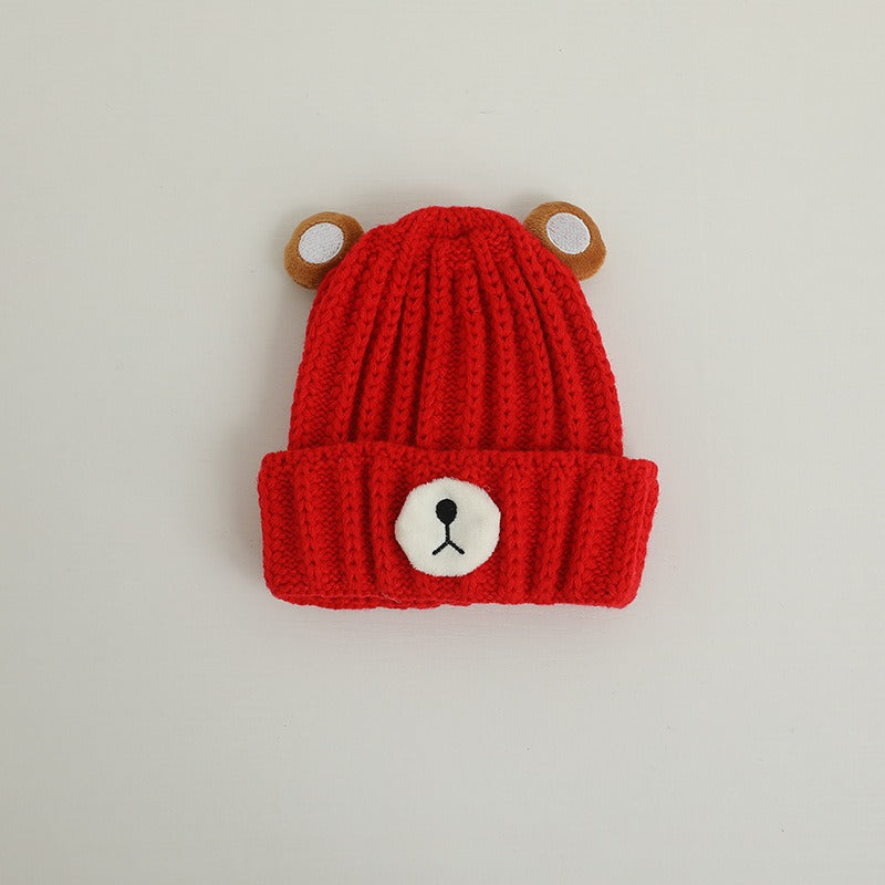 Best Online Shop in Australia - Cute Bear Baby Woolen Hat – Trendy - Emete store