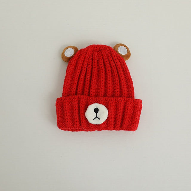 Best Online Shop in Australia - Cute Bear Baby Woolen Hat – Trendy - Emete store