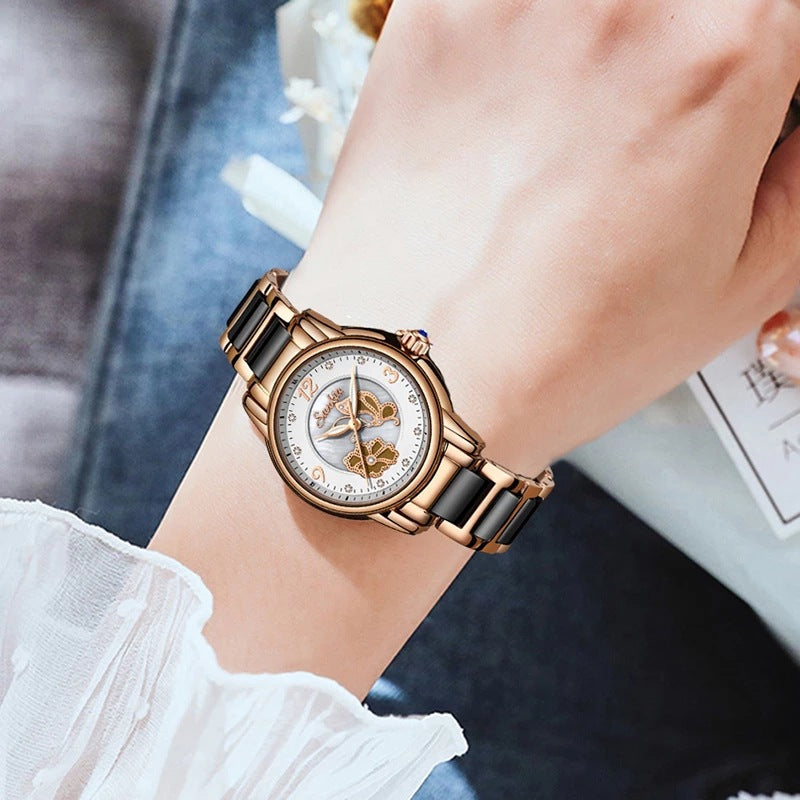 Lige High Quality Ceramic Watch Ladies Watch Exquisite Waterproof Watch - Emete store