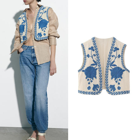 Best Online Shop in Australia - Summer Embroidered Open Top - Emete store