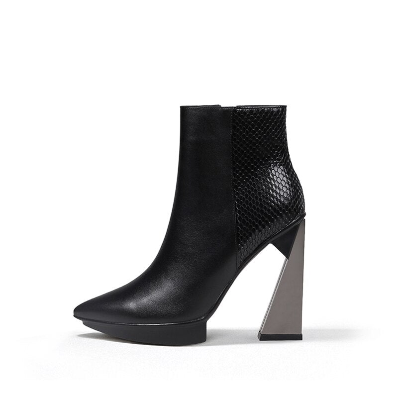 Best Online Shop in Australia - Women’s Leather Pointed Boots - Emete store