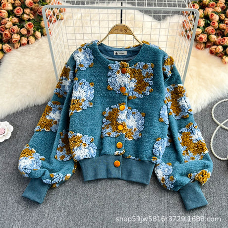 Best Online Shop in Australia - French Retro 3D Flower Cardigan - Emete store
