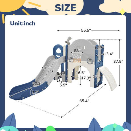 Best Online Shop in Australia - 7-in-1 Kids Space Slide Set - Emete store