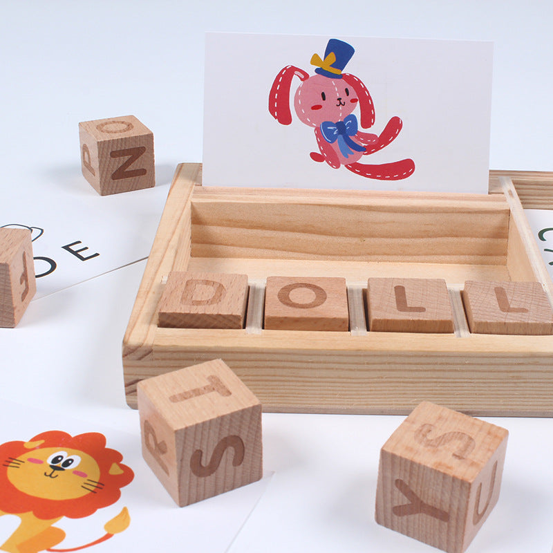 Best Online Shop in Australia - Wooden Kids English Word Puzzle Toy - Emete store