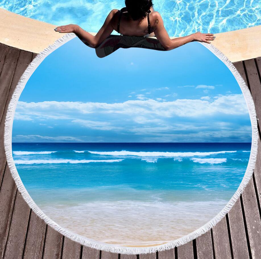 Best Online Shop in Australia - 3D Print Round Beach Towel Textile - Emete store