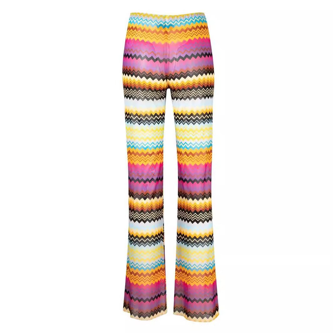 Best Online Shop in Australia - Z-Stripe Wide Leg Beach Pants - Emete store