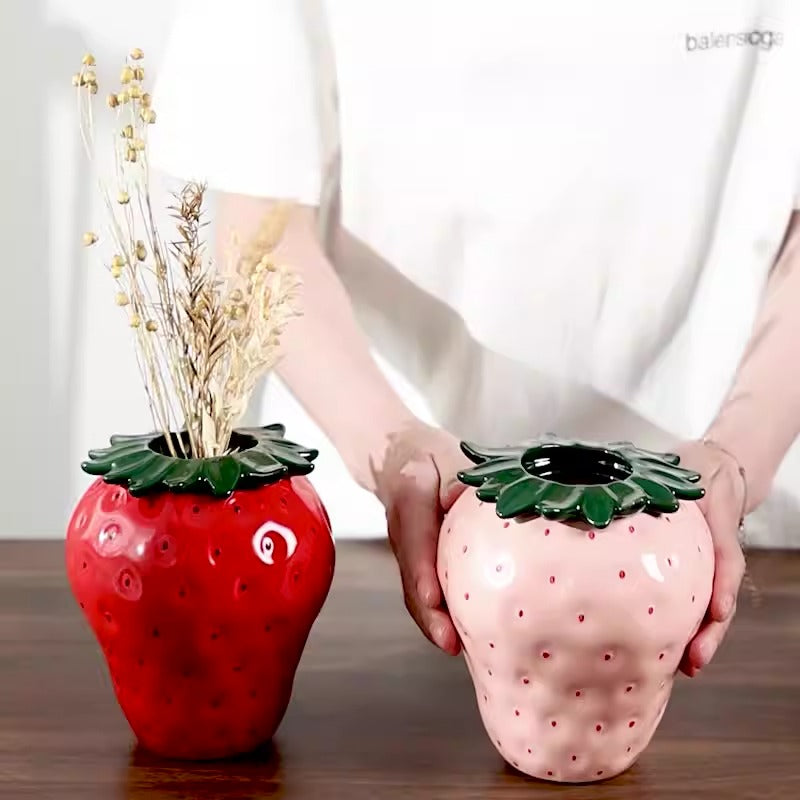 Best Online Shop in Australia - Strawberry Ceramic Vase Decor - Emete store