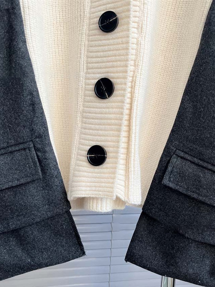 Best Online Shop in Australia - Patchwork Colorblock Knit Sweater - Emete store