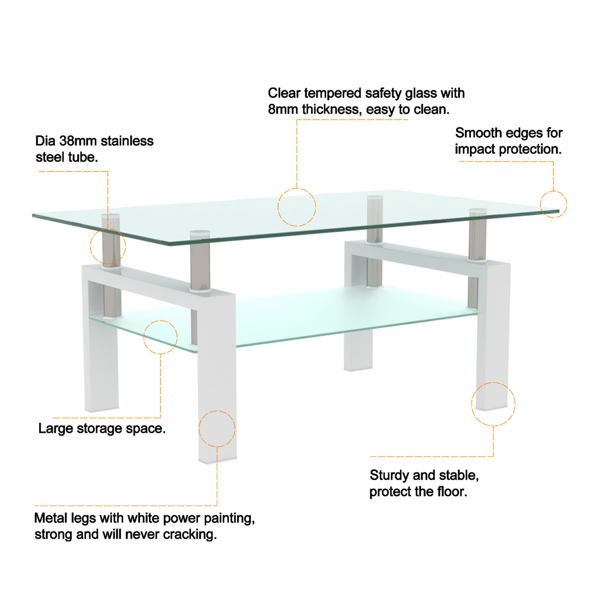 Best Online Shop in Australia - Modern Clear Coffee Table - Emete store