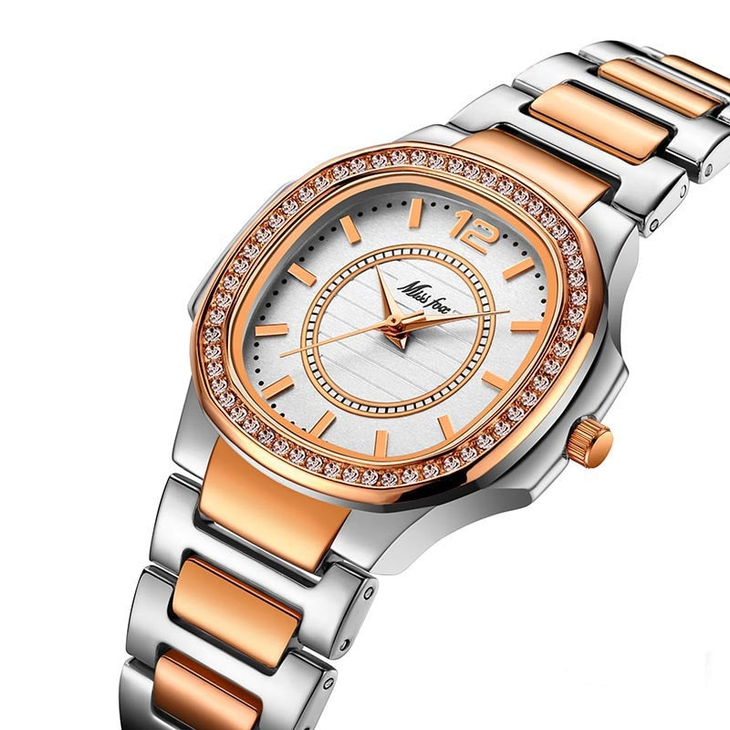 Missfox 2549 Women Watches Women Fashion Watch Geneva Designer Ladies Watch Luxury Brand Diamond Quartz Gold Wrist Watch Gifts For Women - Emete store
