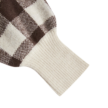 Best Online Shop in Australia - Asian Size Plaid Half-Collar Sweater - Emete store