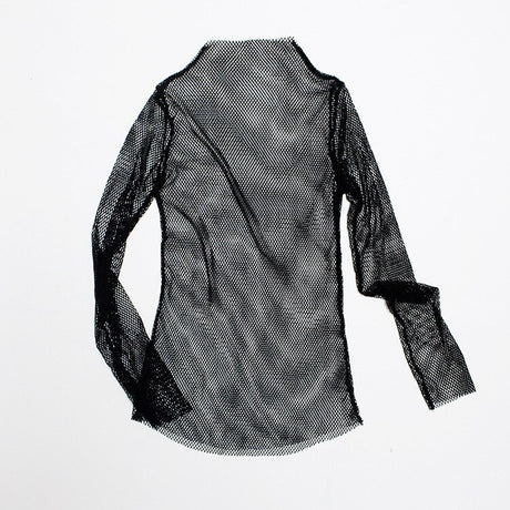Best Online Shop in Australia - Fishnet Mesh See-through Black shirt - Emete store