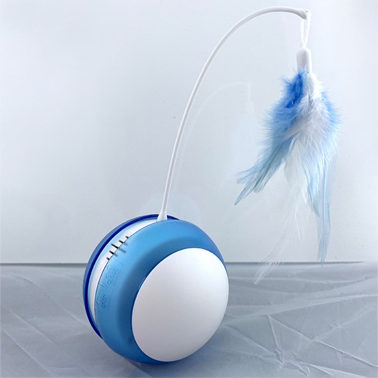 Funny Cat Toy Tumbler Swing Toys For Cats Kitten Interactive Balance Car Cat Chasing Toy Funny Sound And Light Feather Toy - Emete store
