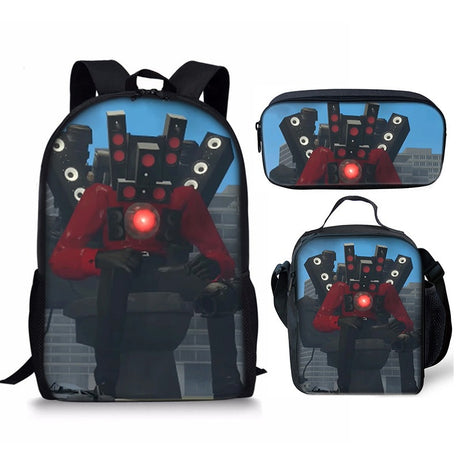 Best Online Shop in Australia - 3PC Skibidi Toilet Man Bag - Emete store