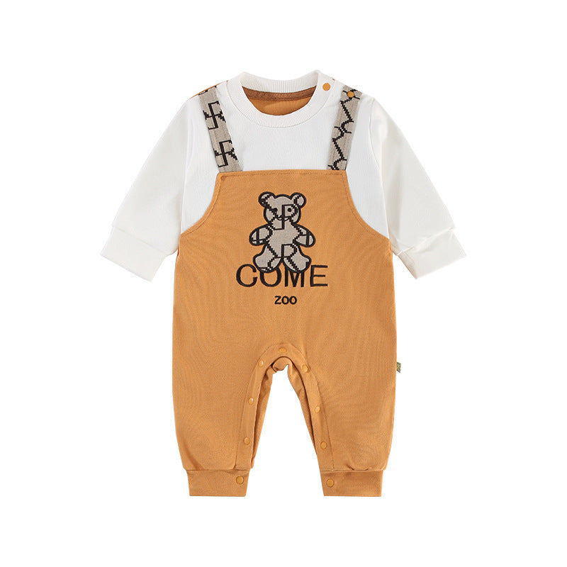 Best Online Shop in Australia - Baby Boy Autumn Bear Romper - Emete store