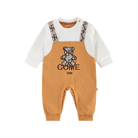 Best Online Shop in Australia - Baby Boy Autumn Bear Romper - Emete store