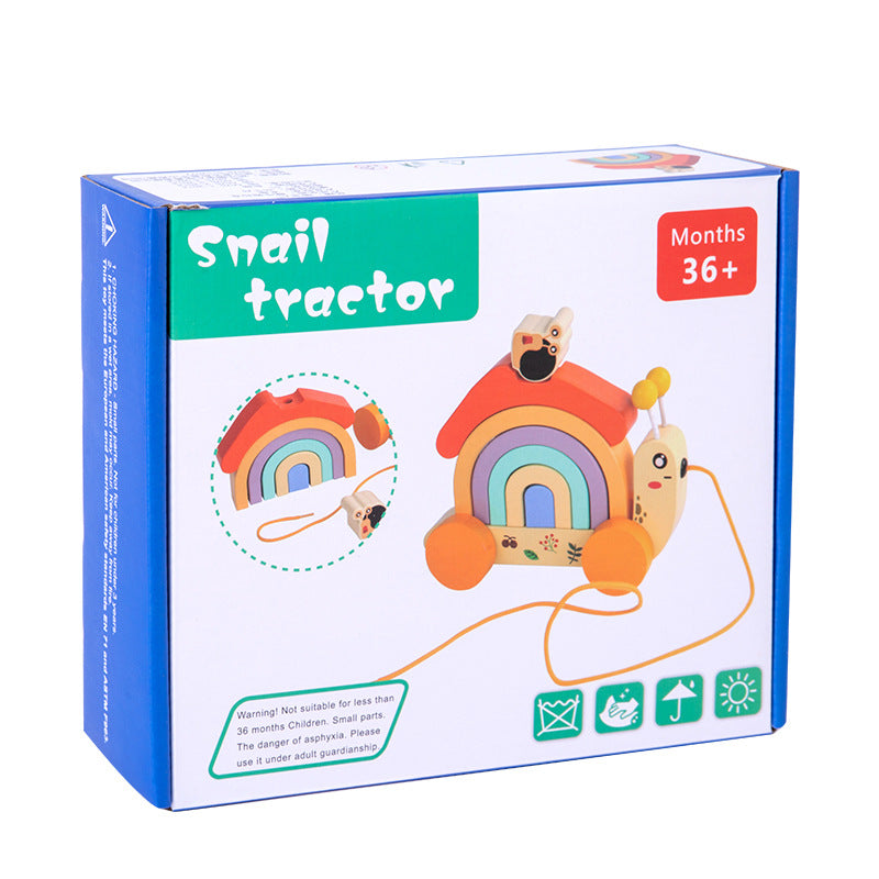 Best Online Shop in Australia - Wooden Rainbow Snail Walker Toy - Emete store