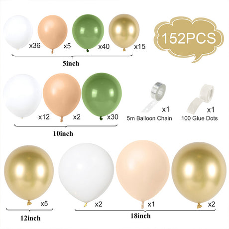 Best Online Shop in Australia - Vintage Olive Green Balloon Set - Emete store