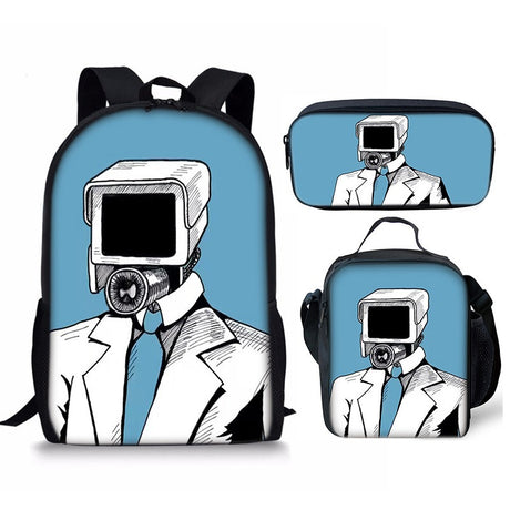 Best Online Shop in Australia - 3PC Skibidi Toilet Man Bag - Emete store